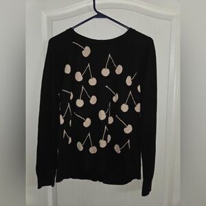 Unbranded Women’s Button Back Cherry Sweater Sz M. D-1188